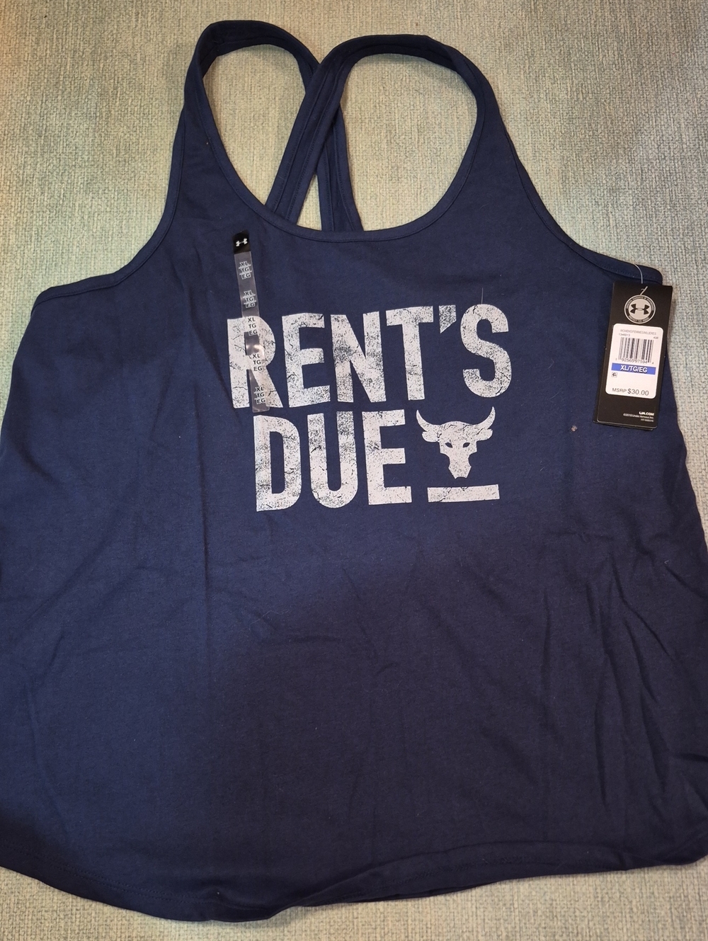 Under Armour Navy Blue Women’s 'Rent's Due' Graphic Tank
